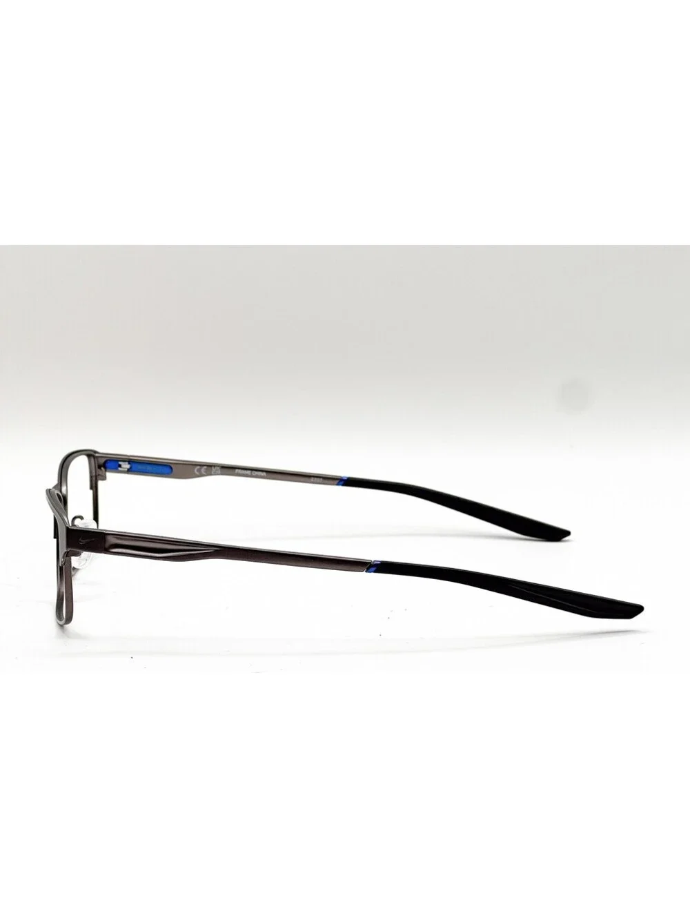 Nike 8046 071 Polished Gunmetal Rectangle Authentic Eyeglass Frames 54-16-140